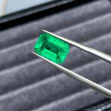 One 100% Lab Grown Colombian Emerald Emerald Cut With Fluff Gemstone For Charms Advanced Jewelry Making Materials DIY