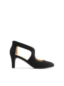 Women's Kitten Heels Solid  Color Pumps Closed Pointed ToeComfortable Elegant Party Wedding Dress Shoes - màu đen - Xem 6