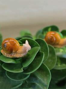 5/10pcs Mini Snails, Micro Landscape Succulent Plant Snails Trinkets Cute Animal Resin Handicraft Decoration, Courtyard Garden Decoration, Resin Crafts - Multicolor - View 8