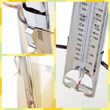 1PC Kitchen Craft Home Made Sugar Thermometer For Cooking Candy Or Jam, Deep Frying And General Kitchen Use, Stainless Steel - Silver - View 8