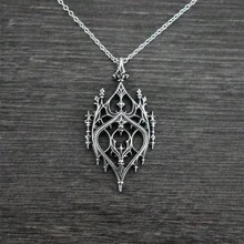 Collier pendentif vintage gothique cœur creux château, collier minimaliste à la mode pour femmes, cadeau de fête