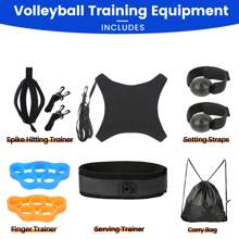 Volleyball Trainingsausrüstung, Premium Volleyball Rückpralltrainer Set, Alleintrainer zum Üben von Aufschlag, Zuspiel, Angriff und Armswing, Volleyball Geschenke für Teenager Mädchen und Jungen