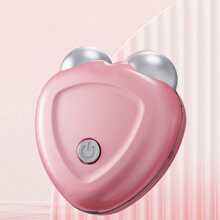 Mini Facial Imported Beauty Device, Portable Rechargeable Imported Heart-Shaped Beauty EMS Micro-Current Device, Vibrating Multi-Function Massage Instrument, Home Neck Beauty Massager, 3D Facial Massage Roller - Use Face Carving Tools And Massage Machines To Achieve Instantly Beautiful Skin, Press And Hold To Power On