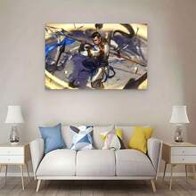 Framed Arcane Anime Poster Poster Jinx And Vi Poster Canvas Prints Battle Of The Two Cities Wall Art For Home Office Living Room Decorations - Framed - View 6