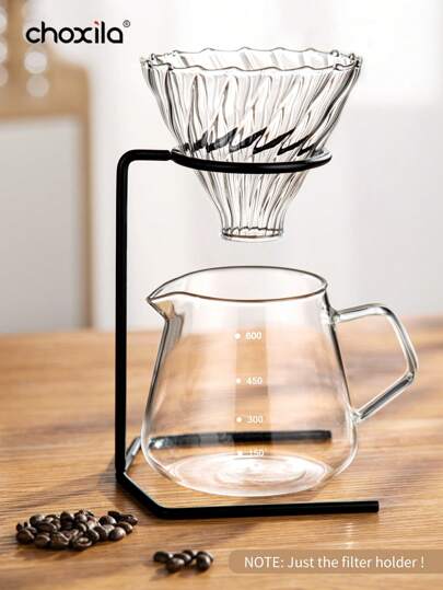 choxila 1pc Hand Stand Vintage Coffee Hand Pot Metal Stand Drip Glass Filter Cup Holder Universal Back To School