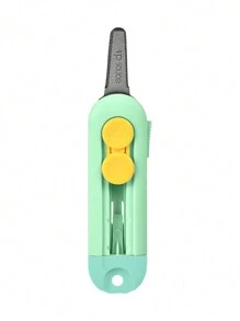 Customized Portable Paper Cutter, Compact Mini Multipurpose Knife With Magnetic Holder - Portable Box Opener, Easy To Open Packages, Office Supplies And Crafts, White And Yellow Handles