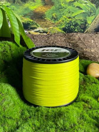 1pc 4-Strand PE Fishing Line, 300m/500m/1000m, Super Strong Tensile Strength, Wear-Resistant, Ultra Smooth, Far Casting Distance, 8-80lbs, Random Sticker