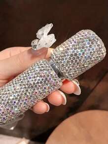 1 件装 10 毫升奢华水钻可再填充香水喷雾器瓶，适用于古龙水、护肤品、男女礼物 - 銀色 - 查看 5