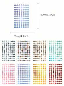 8pcs/Set Letter & Number Stickers 8 Color Combos Waterproof & Wear-Resistant - Ideal For DIY, Journals, & Alphanumeric Designs,School Supplies,Back To School