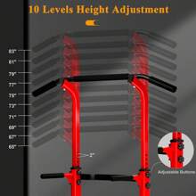 DlandHome Sport Power Tower, Pull-Up Bar Dip Station For Strength Training, Power Tower For Home Gym Fitness, Red - Đỏ - Xem 2