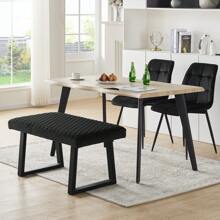 TUKAILAi TUKAILAI banco comedor 100cm, banco pasillo comedor banco armario banco cama banco tapizado banco cocina con asiento de terciopelo cojín y patas de metal, para comedor armario cocina dormitorio