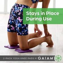 Yoga Knee Pads (Set Of 2) - Yoga Props And Accessories For Women/Men Cushions Knees And Elbows For Fitness, Travel, Meditation, Kneeling, Balance, Floor, Pilates Halloween Christmas New Year - 紫色 - 查看 5