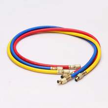 Air Conditioning Fluoride Tool Fluoride Alloy Tool Kit AC Manifold Gauge Set Auto Service Kit For R134A R22 R404A R410A - Red and Blue - View 2
