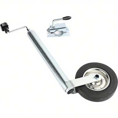 Trailer Support Wheel 48 Mm Telescopic Support Wheel With Bracket Trailer Wheel For Caravan Silver