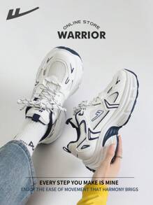 WARRIOR Warrior Fashionable Retro Sports Shoes For Women Spring And Summer Lightweight Comfortable Breathable Running Shoes Modest Style Casual Sneakers Applicable Throughout The Yearwear-Resisting All-Day Wear Training Sneakers Little White Shoes