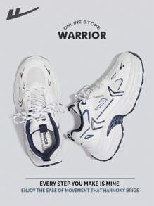 WARRIOR Warrior Fashionable Retro Sports Shoes For Women Spring And Summer Lightweight Comfortable Breathable Running Shoes Modest Style Casual Sneakers Applicable Throughout The Yearwear-Resisting All-Day Wear Training Sneakers Little White Shoes