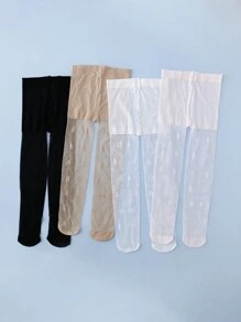 4 件套女童舞蹈紧身裤，纯色紧身打底裤，弹力透气，适合婴儿、儿童和青少年，适合春夏季 - 彩色 - 查看 39