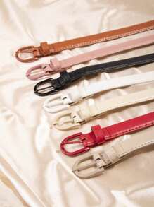 1pc Women's Fashion Versatile Belt, New Korean Elegant Style Decor For Jeans, Pants, Small Waist Belts