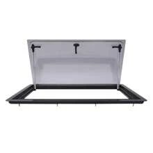 YUNRUX Okno uchylne i roleta 900x500 do kampera, przyczepy kempingowej, okna bocznego, przyczepy kempingowej, okna uchylnego, okna kampera, okna bocznego, moskitiery - Czarne i Białe - Zobacz 3