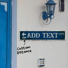 Personalized Street Signs,Street Signs Customized Custom Street Signs Metal Custom Street Sign Custom Road Sign Room Decor Men Cave Sign With Arrow Customize Your Own Aluminum Street Sign Gifts Birthday Graduation - Blue - View 3