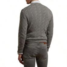 Ralph Lauren Cableknit Cashmere Sweater |  | Men Sports Sweaters - Grey - View 1