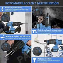 Seokiwi Kit Rotomartillo Y Esmeriladora Angular Inalámbrica - Azul - Ver 5