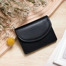 Minimalist Compact Coin Purse, High-End Girl Card Holder, Korean Style Solid Color Change Wallet - Multicolor - View 7