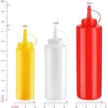 New Foodservice 26115 Squeeze Bottles, Plastic, 8 Oz,, Pack Of 6