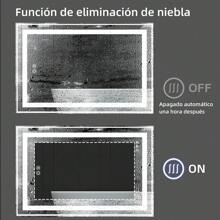 Espejo Touch Led,espejo Decorativos Para Baño Con Luz 50cmx70cm Espejo Rectangular,espejo De Pared Regulable Y Con 3temperaturas De Color, Botones Táctiles Inteligentes, Función De Memoria Desempañado - Tipo de Enchufe A USA (110-127V) - Ver 5