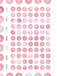 8pcs/Set Letter & Number Stickers 8 Color Combos Waterproof & Wear-Resistant - Ideal For DIY, Journals, & Alphanumeric Designs,School Supplies,Back To School
