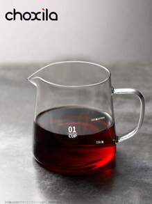 choxila 1 件咖啡壶，高硼硅玻璃咖啡分享壶，带木盖，300 毫升 -500 毫升，适合家庭分享或派对和露营，用于手冲咖啡机的咖啡服务器，咖啡配件，学校用品返校 - 分享壺 - 查看 5