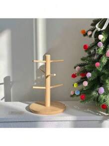 Bamboo Cup Holder/Rack, Drip Tray For Mugs, Water Cups In Living Room (Comes With Screwdriver For Self-Installation) - Multicolor - View 6