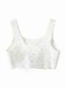 Balabala Girls' Training Bra, Anti-Exposure Design For Growth - White Purple - View 2