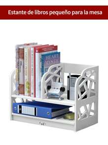 Desktop Shelf - Simple Desk Organizer, Compact Bookshelf For College Students And Office File Cabinet - White - View 9