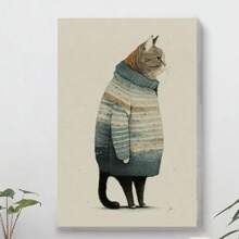 Framed  The Crow In The Moonlight Is Retro Wooden  Canvas  High Quality Wall Art Prints Poster Direct Hanging Wall Picture Decor For Home Gifts, Christmas Gift, Living Room, Bathroom, Bedroom, Kitchen