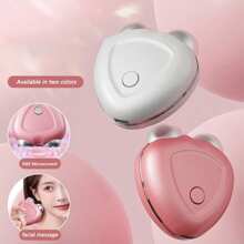 Mini Facial Imported Beauty Device, Portable Rechargeable Imported Heart-Shaped Beauty EMS Micro-Current Device, Vibrating Multi-Function Massage Instrument, Home Neck Beauty Massager, 3D Facial Massage Roller - Use Face Carving Tools And Massage Machines To Achieve Instantly Beautiful Skin, Press And Hold To Power On