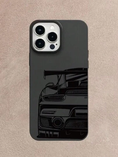 Large Hole UV Printed Phone Case With Luxury Car Pattern Provides 360 Degree All-Round Protection, Suitable For IP 11, 12, 13, 14, 15, 16Pro Max XR X/XS 7, 8 Plus SE Mini Smartphones. It Is The Best Gift For Boys And Girls On Birthdays Waterproof Shockproof Anti-Fall Scratch Resistant