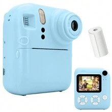 Upgrade Camera Instant Print voor mannen en vrouwen, 1080P HD Dual-Lens Selfie Digitale Camera met Printpapier Kerst Verjaardagscadeaus voor mannen en vrouwen, 1200/1300 MAh Oplaadbare Lithium-ion Batterij