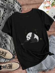 Pandamonium Women's women T-women's Shirt - Fun and Unique Graphic women's Tee