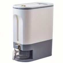 TAIMASI 22 Lbs Rice Dispenser, Rice Container With Measuring Cup, Upgraded Lid Time Dials & Built-In Fresh Box Rice Container Storage For Home Kitchen Pantry Stores Rice 22/11Lbs Green Gray Transparency - Perfect For Thanksgiving, Christmas, New Year's, And Mother's Day Cooking And Gifting - Gray - View 9