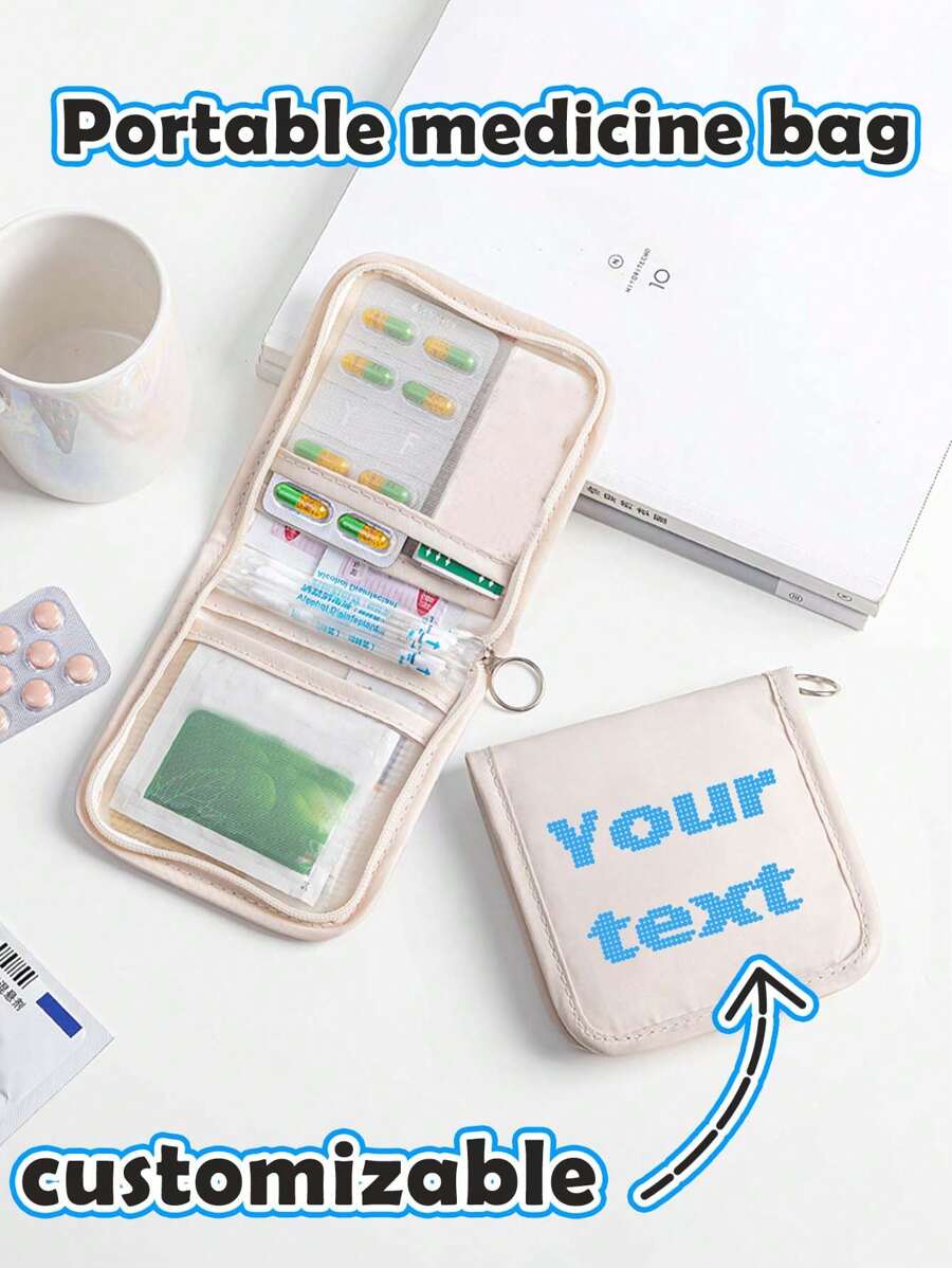 Customized Portable Medicine Bag, Travel & Outdoor First Aid Kit Organizer, Suitable For Carrying Personal Medications, Compact Emergency Medical Pouch - Multicolor - View 1