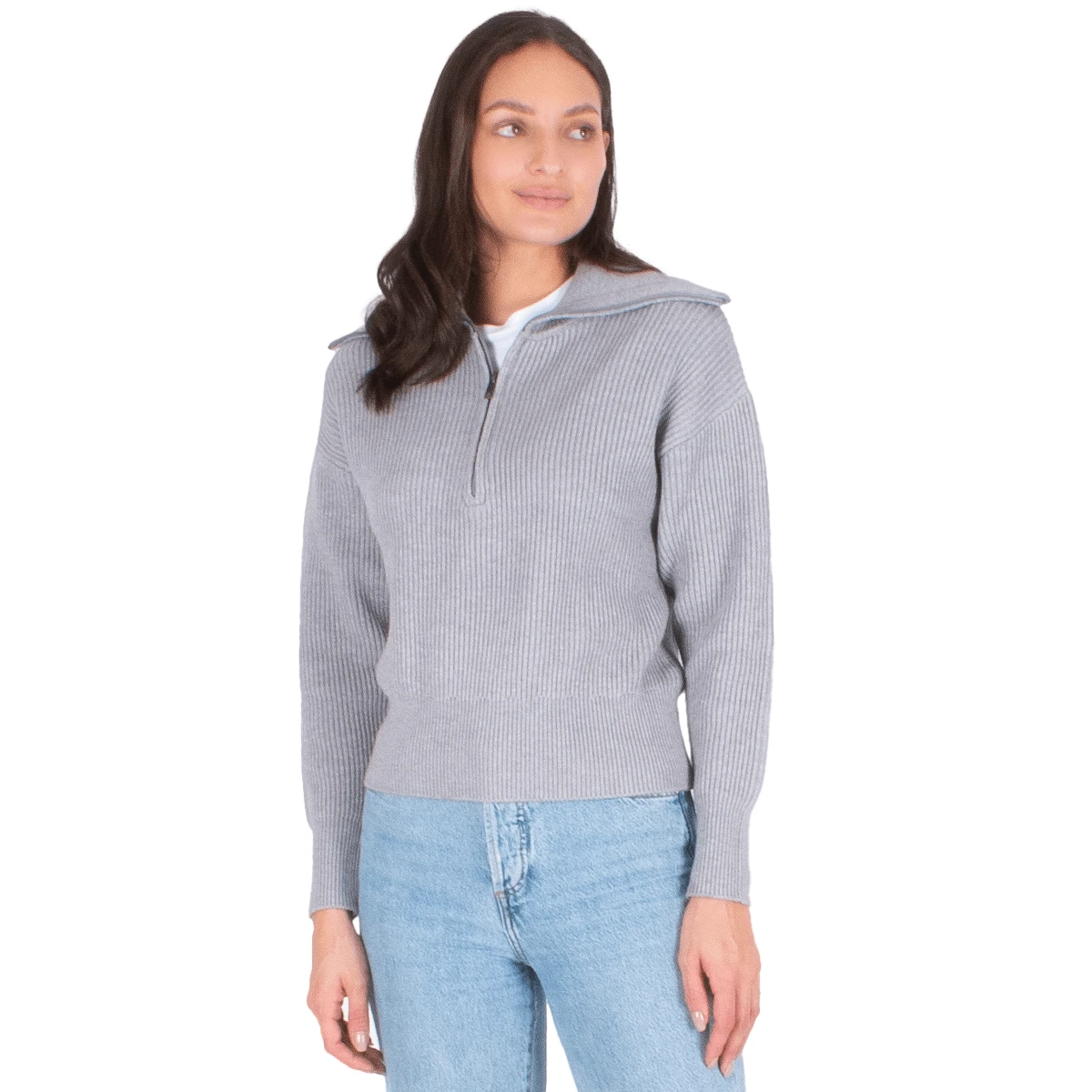 Generra | Sudadera Casual Abierta para Dama - Gris - Ver 1