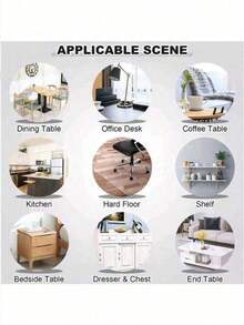 Mantel de mesa de vidrio suave, mantel de mesa transparente de PVC, a prueba de agua y a prueba de aceite, cubierta de mesa rectangular clara para cocina y comedor - Blanco - Ver 10