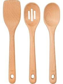 Grips 3- Piece Wooden Utensil Set