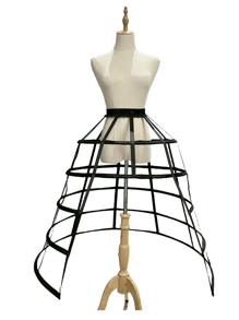 1 pezzo Sottogonna per donna in bianco/nero, per 4 stagioni, fresca per l'estate, sottogonna corta, sottogonna stile Lolita, sottogonna voluminosa per abito da sposa, sottogonna asimmetrica, sottogonna con 2 stecche in pizzo, sottogonna a forma di zucca con 2 stecche, sottogonna a forma di barile con 3 stecche, sottogonna con bordo in chiffon con 2-4 stecche, sottogonna a doppio bordo con 3-4 stecche, sottogonna a croce con 4 stecche, sottogonna con fessura aperta con 5 stecche, gabbia a più strati in acciaio forato, sottogonna stile barocco e Rococo regolabile, adatta per matrimonio, festa, esibizione, cosplay