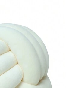 1 chiếc gối trang trí hình quả bóng thắt nút bằng vải Spandex mini, quà tặng ngày lễ tình nhân - Màu trắng sữa - Xem 4