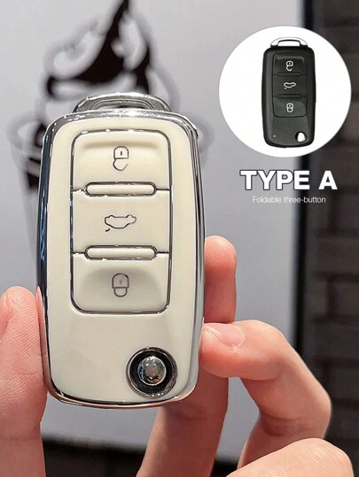 Easypie Selection 1pc TPU Car Key Cover, Suitable For New Bora Sagitar Polo Key Cover, Explore, Soft TPU Protection, Ideal Gift