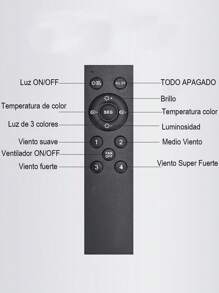 150W led ventilador de techo ventilador de luz de control remoto de cristal super brillante - Blanco - Ver 8
