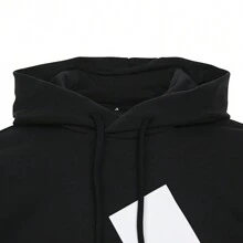 Adidas 2025 男式 M BL FT HD 连帽衫/套头针织连帽运动衫 IN6164 - 黑色 - 查看 3