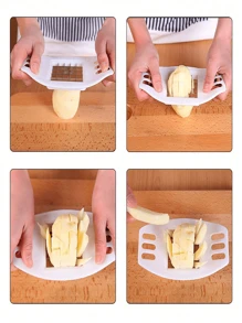 1 pieza Cortador de patatas - Rebanadora de patatas fritas para el hogar, picadora de verduras para cortar patatas fritas y picar frutas y verduras - Multicolor - Ver 6